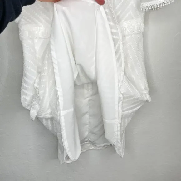 Shilla Chevron Swiss Clip Dot Short Sleeve Classy Fit and Flare Mini Dress Small - Picture 11 of 14